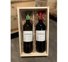 Wijnkist met 2 x Château Bousquet - Graves (wit en rood)